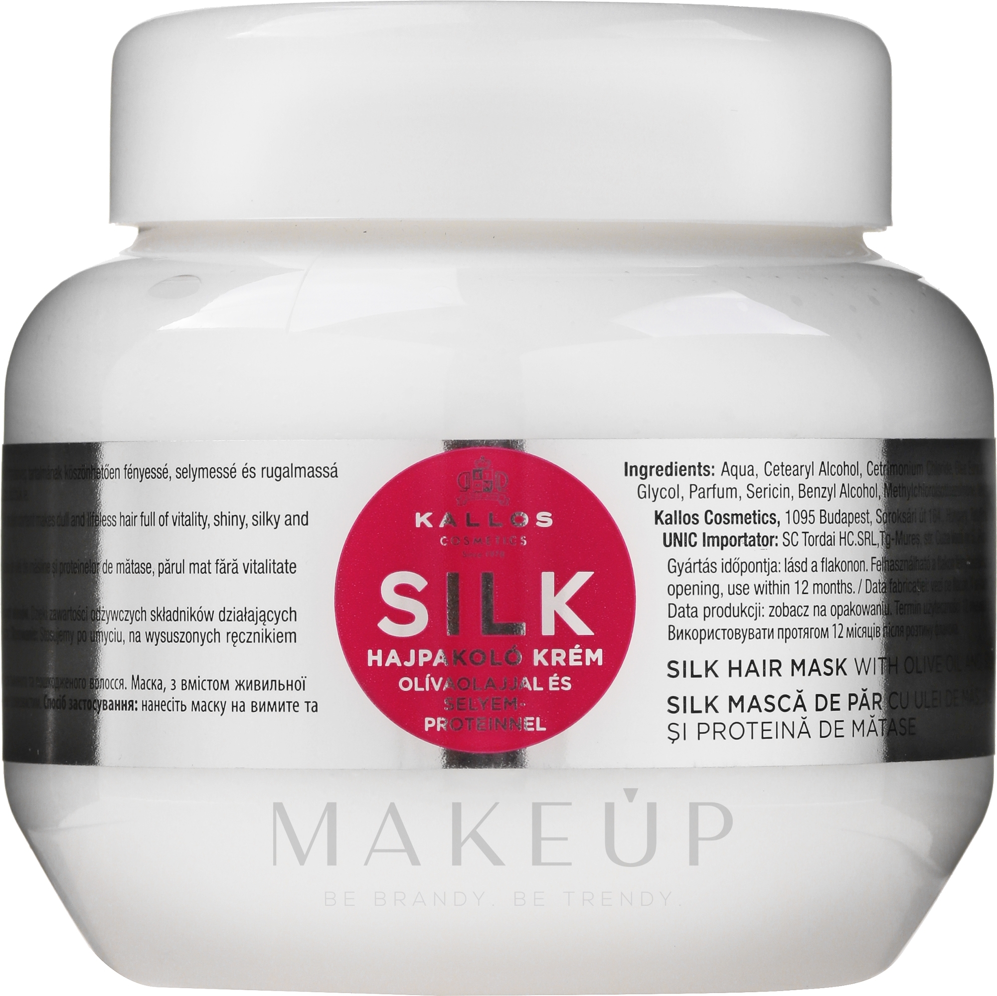 Pflegende Haarmaske - Kallos Cosmetics Kallos Silk Hair Mask — Bild 275 ml
