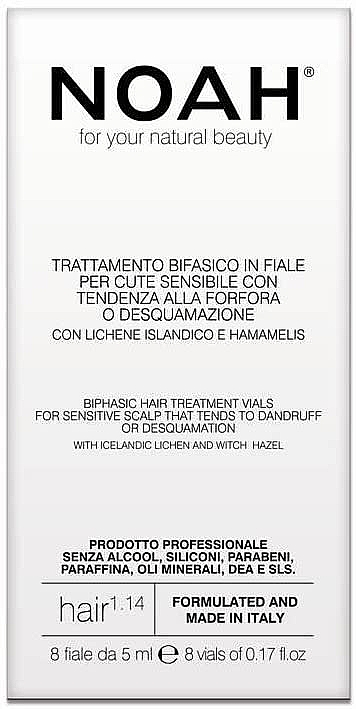 Zweiphasiges Haasserum für empfindliche und schuppige Kopfhaut mit Isländischem Moos und Hamamelis - Noah Bifasic Hair Treatment Vials for Sensitive Scalp — Bild N1