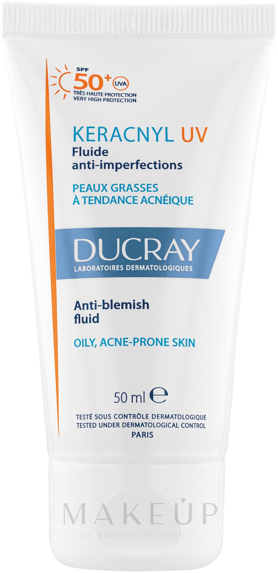 Sonnenschutzfluid für das Gesicht - Ducray Keracnyl UV Anti Blemish Fluid SPF50+ — Bild 50 ml