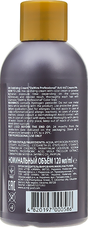 Oxidationsemulsion 9% - Demira Professional Acti-Vol Cream — Bild N7