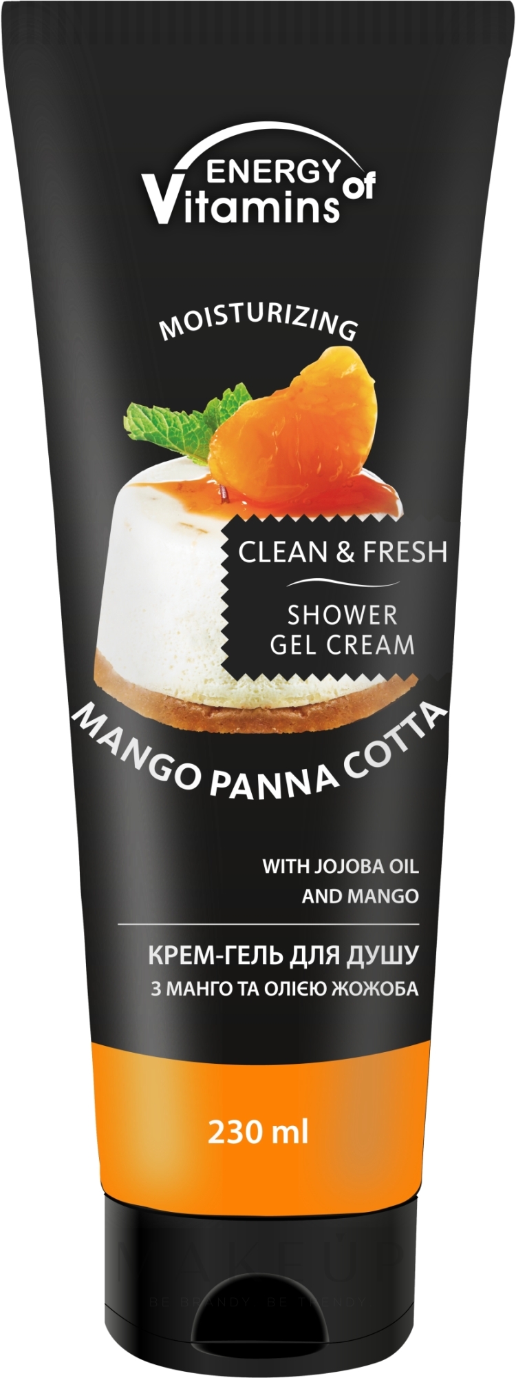 Duschcreme-Gel mit Mango - Energy of Vitamins Cream Shower Gel Mango Panna Cotta — Bild 230 ml