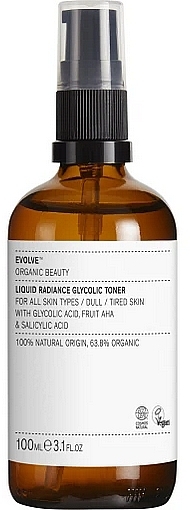 Gesichtstonikum - Evolve Organic Beauty Liquid Radiance Glycolic Toner — Bild N1