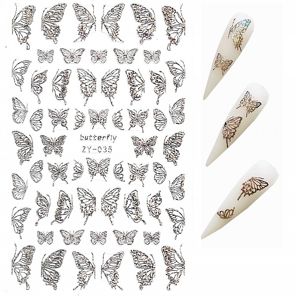 Nagelsticker Schmetterlinge - Deni Carte  — Bild N1