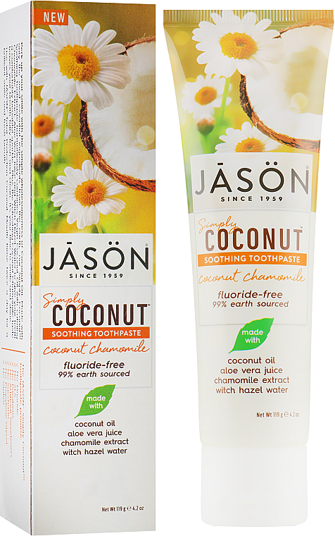 Zahnpasta mit Kokosöl und Kamille - Jason Natural Cosmetics Simply Coconut — Bild N1