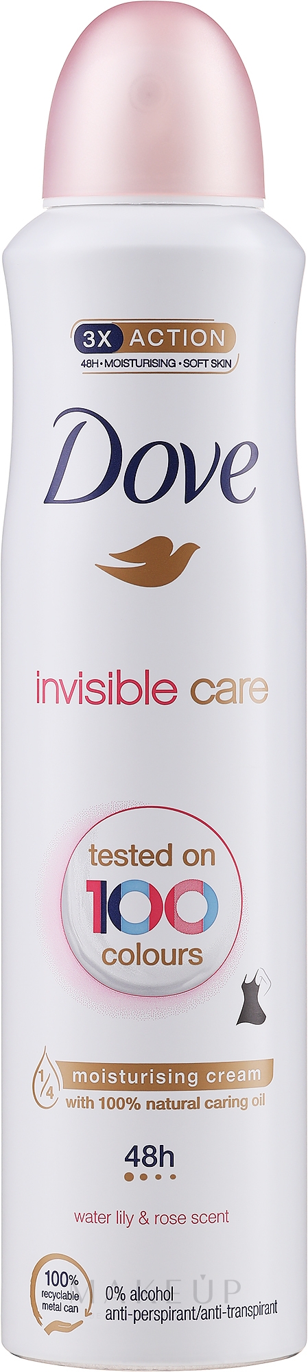 Deospray Antitranspirant - Dove Invisible Care Floral Touch Antiperspirant — Bild 250 ml