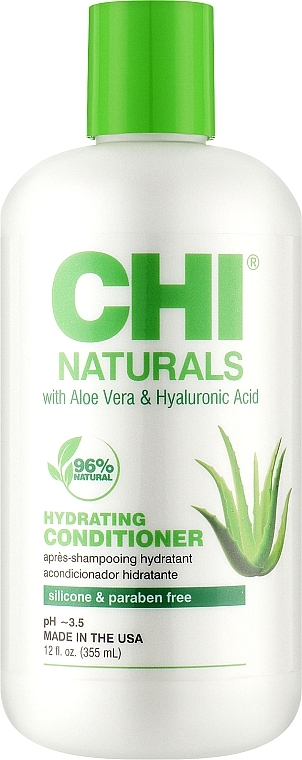 Milde sulfatfreie Haarspülung für alle Haartypen - CHI Naturals With Aloe Vera Hydrating Conditioner — Bild N1