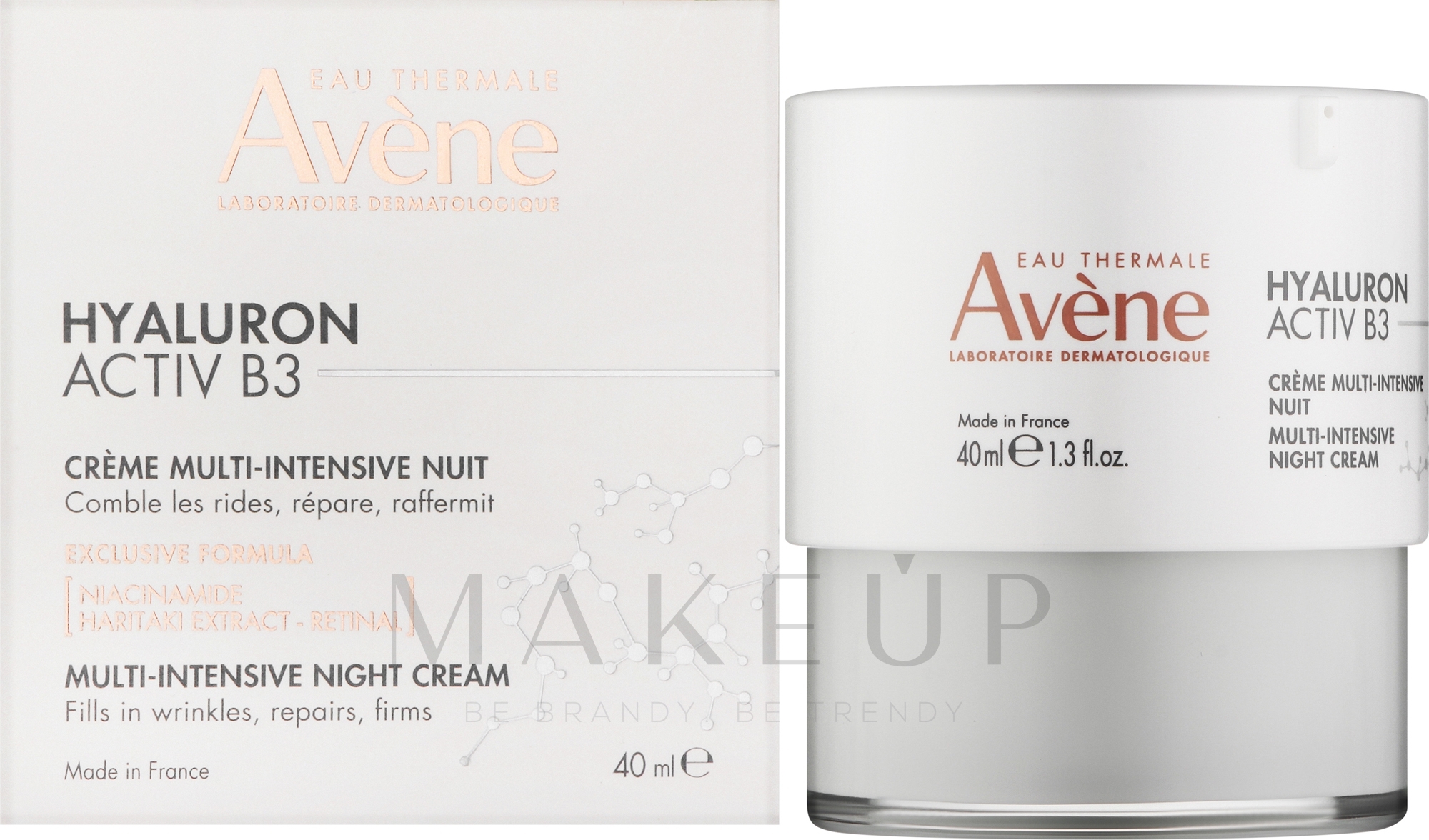 Multi-Intensive Gesichtscreme für die Nacht - Avene Hyaluron Activ B3 Multi-Intensive Night Cream — Bild 40 ml