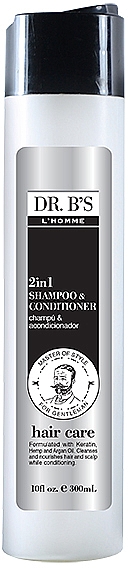 2in1 Shampoo und Conditioner mit Keratin - Dr. B's L'Homme Hair Care 2in1 Shampoo and Conditioner — Bild N1
