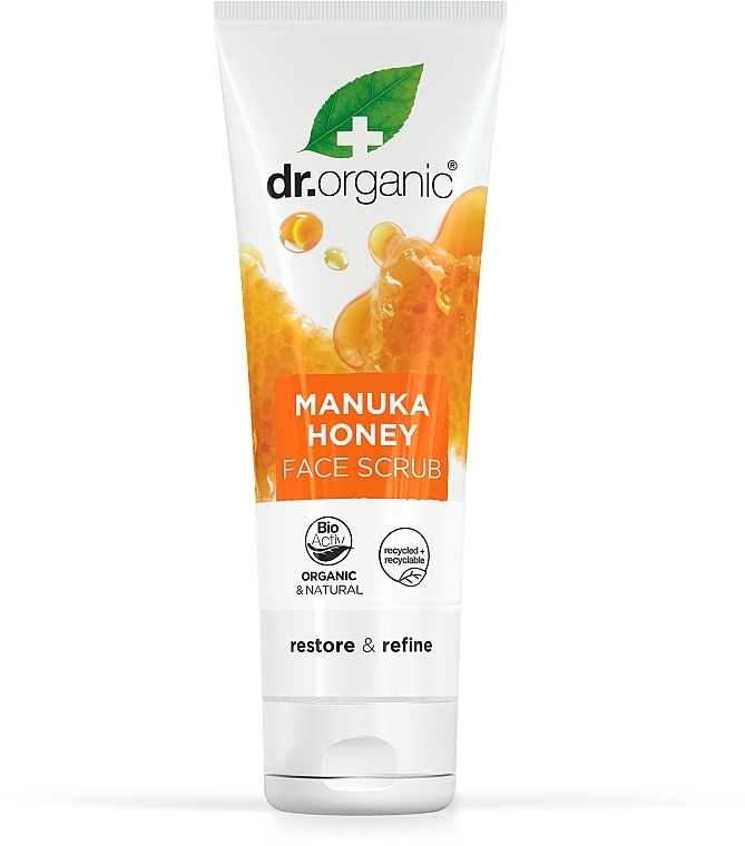 Pflegendes Gesichtspeeling mit Bio Manuka-Honig - Dr. Organic Manuka Honey Face Scrub — Bild N1