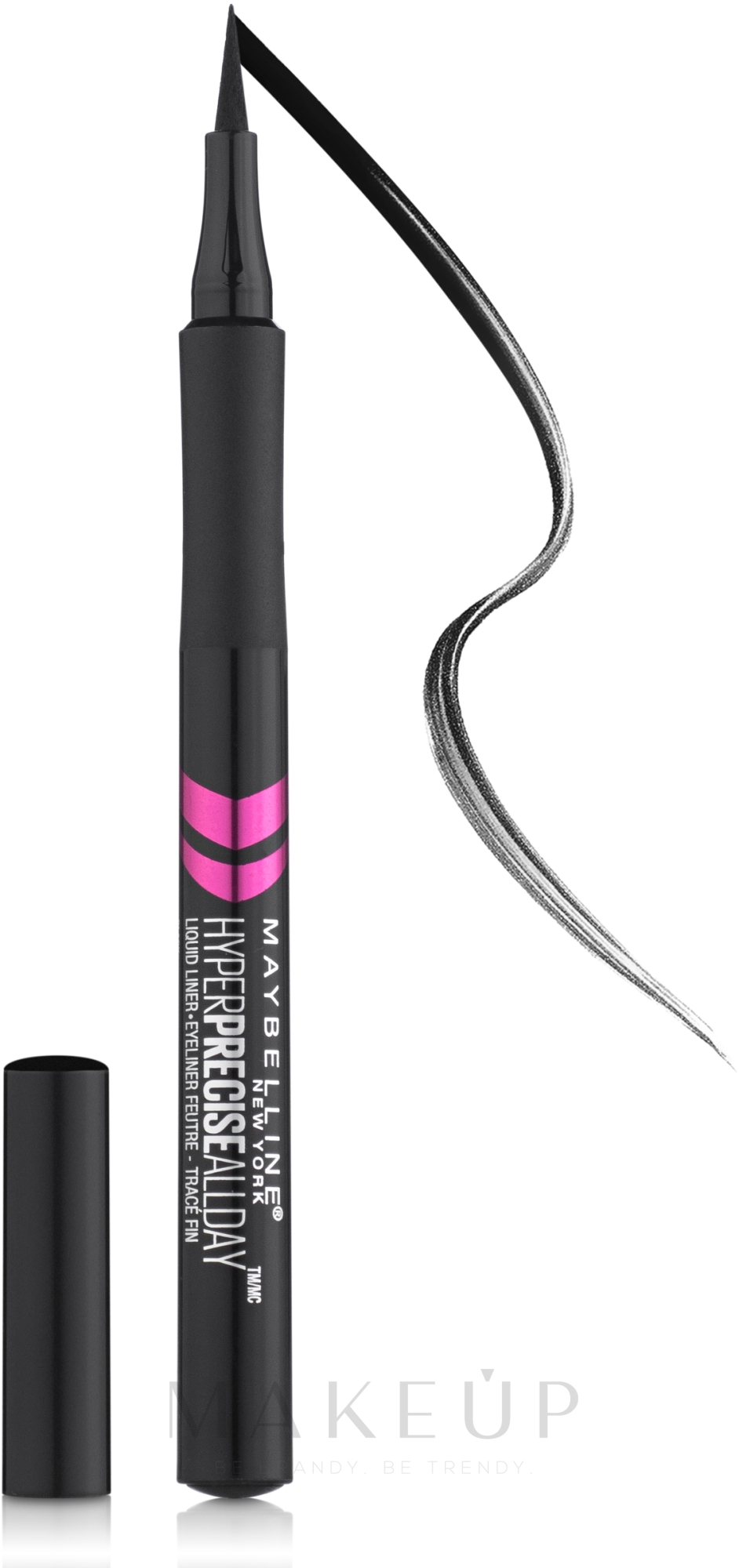 Langanhaltender flüssiger Eyeliner - Maybelline Hyper Precise All Day Liquid Eyeliner Makeup — Bild Black