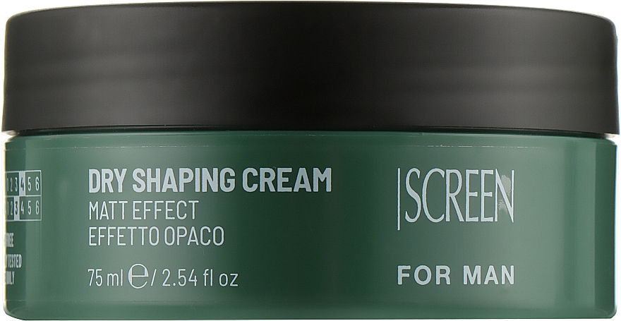 Modellierende Haarcreme mit mattem Effekt und mittlerem Halt - Screen For Man Dry Shaping Cream — Bild N1