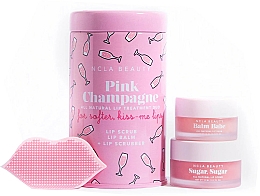 Düfte, Parfümerie und Kosmetik Set Pink Champagner - NCLA Beauty Pink Champagne (l/balm/10ml + l/scrub/15ml + scrubber)