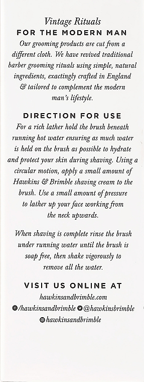 Rasierpinsel mit Synthetikhaar - Hawkins & Brimble Synthetic Shaving Brush — Bild N3