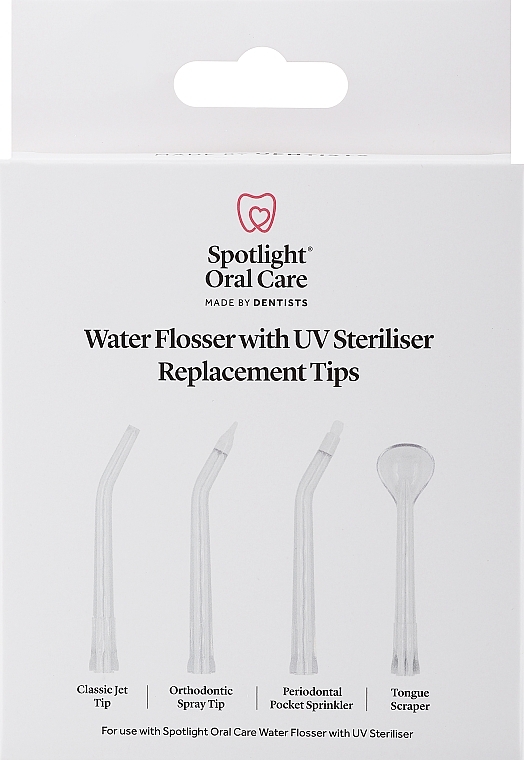 Austauschbare Düsenaufsätze für Munddusche - Spotlight Oral Care Water Flosser With UV Steriliser Replacement Tips — Bild N1