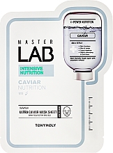 Düfte, Parfümerie und Kosmetik Nährende Tuchmaske mit Kaviarextrakt - Tony Moly Master Lab Intensive Nutrition Caviar Nutrition Face Mask Sheet