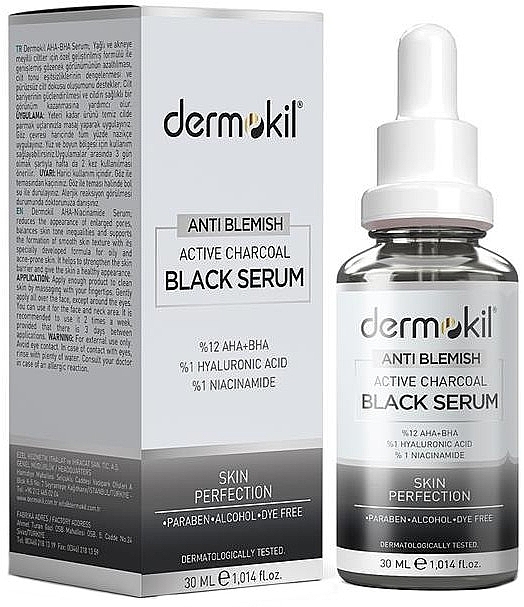 Gesichtsserum mit Aktivkohle - Dermokil Anti Blemish Black Serum — Bild N1