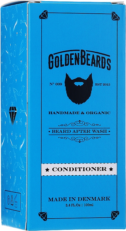 Bartpflegeset - Golden Beards Starter Beard Kit Big Sur (Bartbalsam 60ml + Bartöl 30ml + Bartshampoo 100ml + Bartconditioner 100ml + Bartbürste) — Bild N3