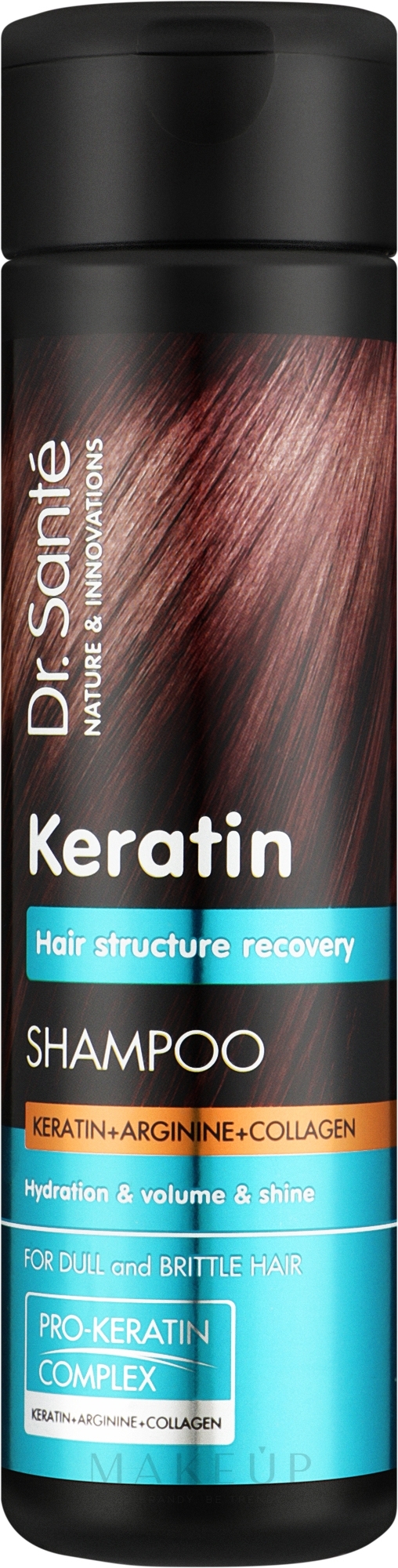 Shampoo für stumpfes und brüchiges Haar - Dr. Sante Keratin Shampoo — Bild 250 ml