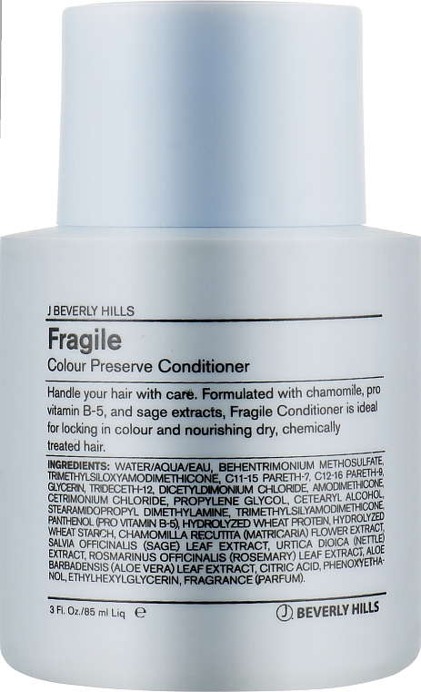 Conditioner für gefärbtes und geschädigtes Haar - J Beverly Hills Blue Colour Fragile Colour Preserve Conditioner — Bild N1