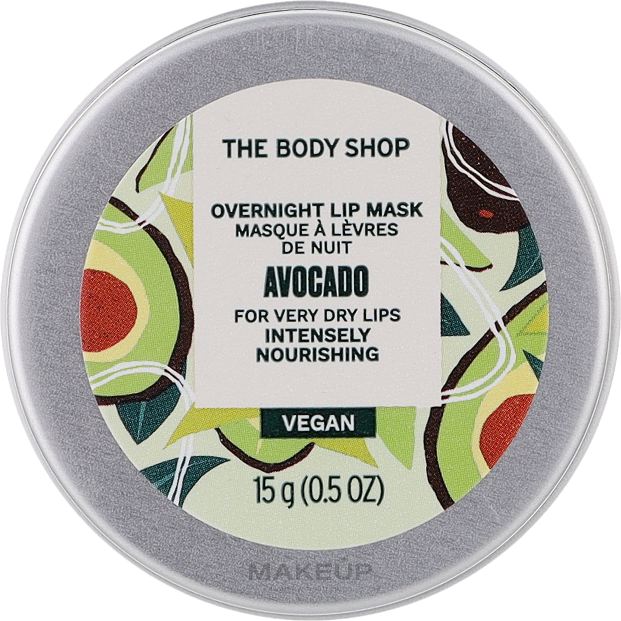 Lippenmaske Avocado - The Body Shop Avocado Overnight Lip Mask — Bild 15 g