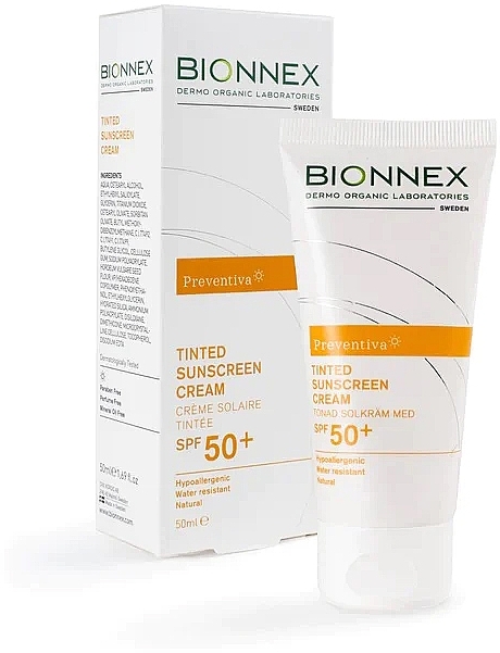Sonnenschutzcreme - Bionnex Preventiva Tinted Sunscreen Cream Spf 50+ — Bild N2