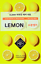 Feuchtigkeitsspendende und aufhellende Gesichtsmaske mit Zitronenextrakt - Etude House Therapy Air Mask Lemon — Bild N1