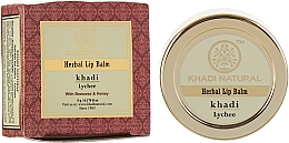 Natürlicher ayurvedischer Lippenbalsam Lychee - Khadi Natural Ayurvedic Herbal Lip Balm Lychee — Bild N3