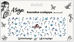 Düfte, Parfümerie und Kosmetik Dekorative Nagelsticker Blaue Blumen - Arley Sign