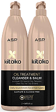 Düfte, Parfümerie und Kosmetik Set - Affinage Kitoko Oil Treatment Cleanser & Balm Litre Duo (h/sham/1000ml + h/balm1000ml)