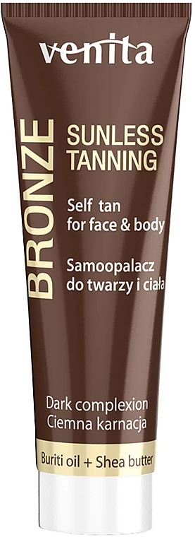 Selbstbräunungscreme für Gesicht und Körper - Venita Sunless Tanning Bronze — Bild N1