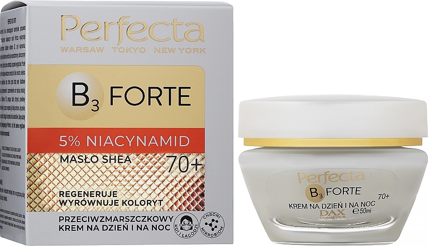 Anti-Falten-Tages- und Nachtcreme 70+ - Perfecta B3 Forte Anti-Wrinkle Day And Night Cream 70+ — Bild N2