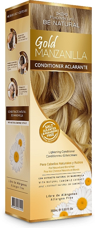 Aufhellende Haarspülung - Be Natural Gold Manzanilla Brightening Conditioner — Bild N2