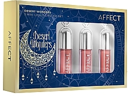 Düfte, Parfümerie und Kosmetik Affect Cosmetics Desert Wonders 3 Mini Liquids Lipsticks Set (lipstick/3x1,8ml) - Set