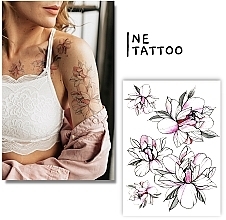 Düfte, Parfümerie und Kosmetik Temporäre Tattoos Pinke Blumen - Tattooshka