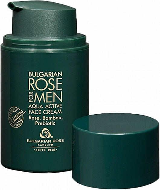 Feuchtigkeitsspendende Gesichtscreme für Männer mit Hyaluronsäure, bulgarischem Rosenöl und Rosenwasser - Bulgarian Rose For Men Aqua Active Face Cream — Bild N1