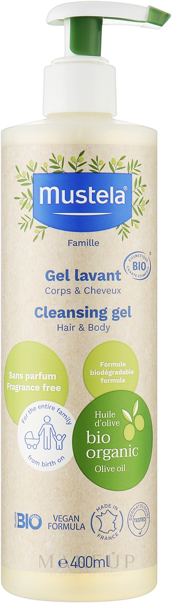 Reinigungsgel für Haar und Körper - Mustela Famille Cleansing Gel Hair & Body — Bild 400 ml