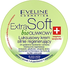 Düfte, Parfümerie und Kosmetik Intensiv regenerierende Körpercreme für trockene Haut mit Olivenextrakt, D-Panthenol und Allantoin - Eveline Cosmetics Extra Soft Bio 