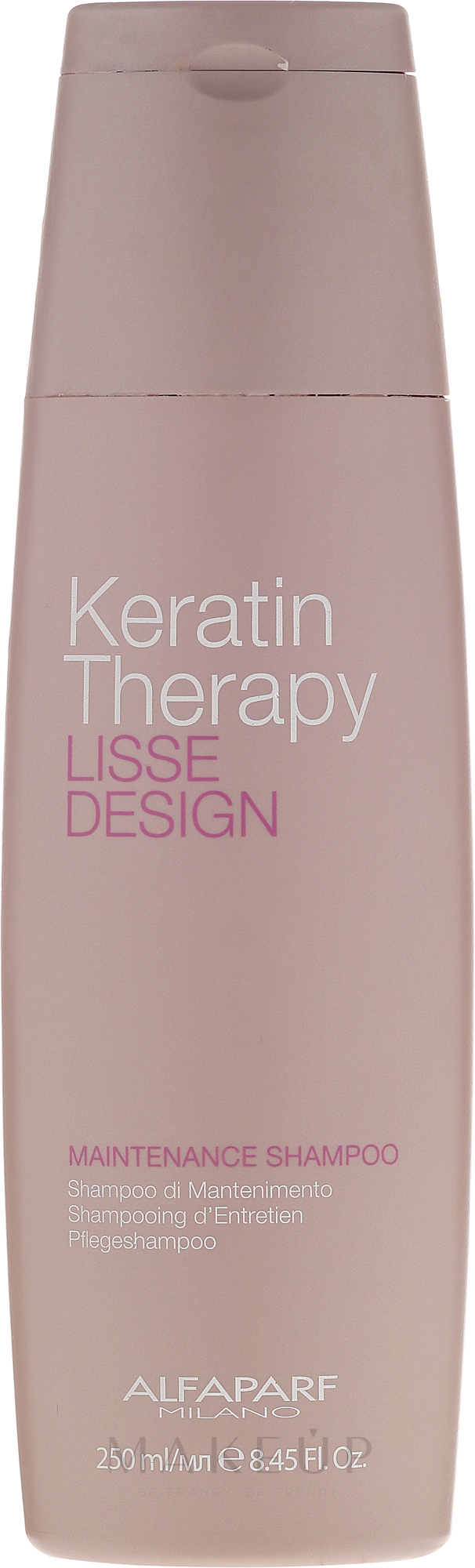Sulfatfreies Pflegeshampoo mit Keratin - Alfaparf Lisse Design Keratin Therapy Maintenance Shampoo — Bild 250 ml