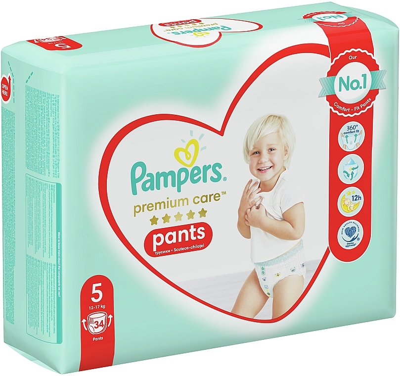 Windeln Premium Care Pants Junior 5 (12-17 kg) 34 St. - Pampers  — Bild N2