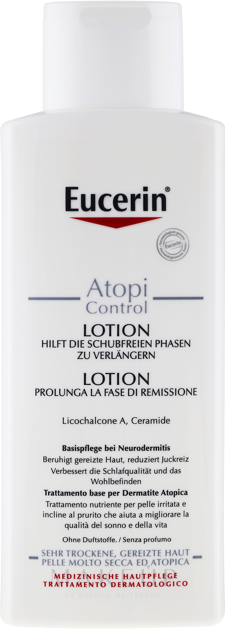 Tägliche Körperlotion mit Licochalcone A und Ceramides für atopische Haut - Eucerin AtopiControl Body Care Lotion — Bild 400 ml