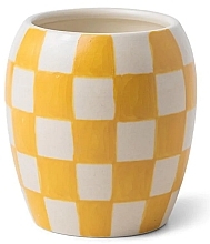 Duftkerze goldener Bernstein gelb - Paddywax Checkmate Porcelain Candle Orchre Golden Amber — Bild N1