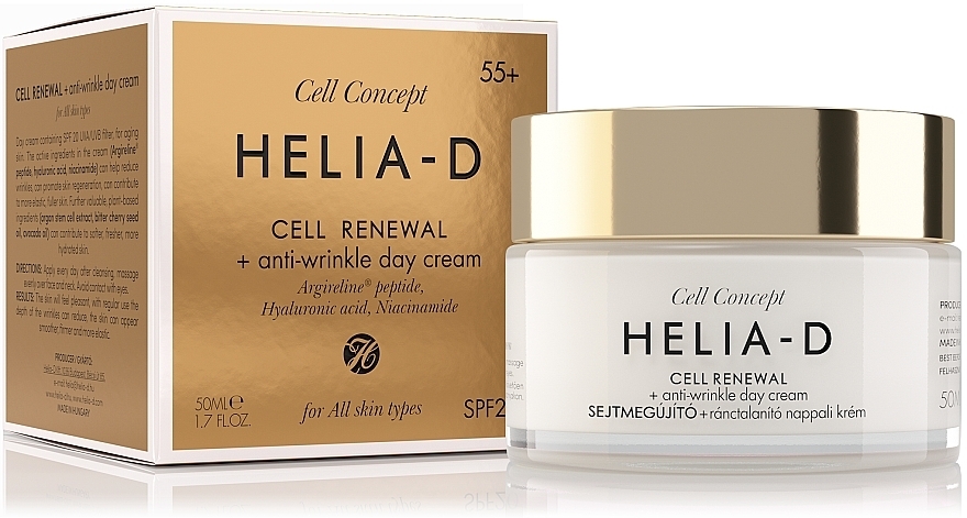 Anti-Falten Tagescreme für das Gesicht 55+ - Helia-D Cell Concept Cream — Bild N2