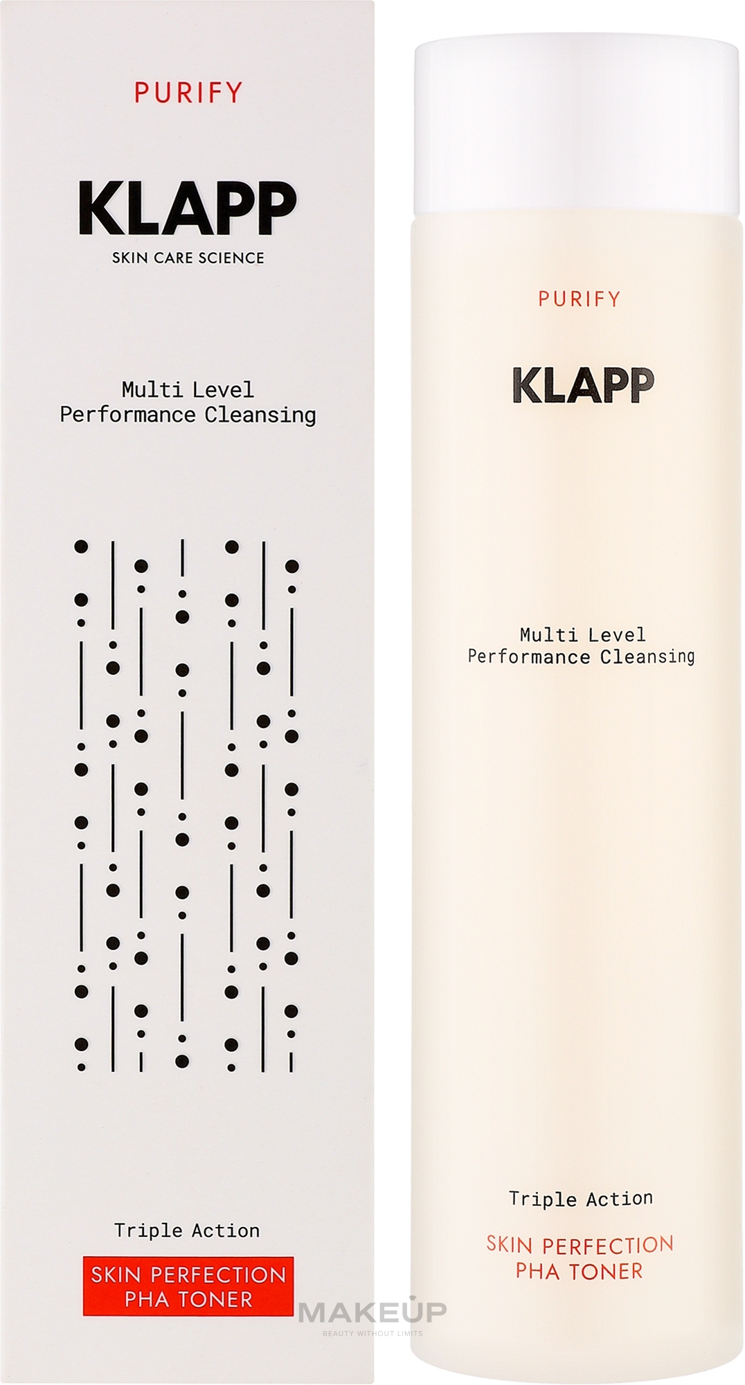 Toner mit PHA für alle Hauttypen - Klapp Multi Level Performance Purify Skin Perfection PHA Toner  — Bild 200 ml