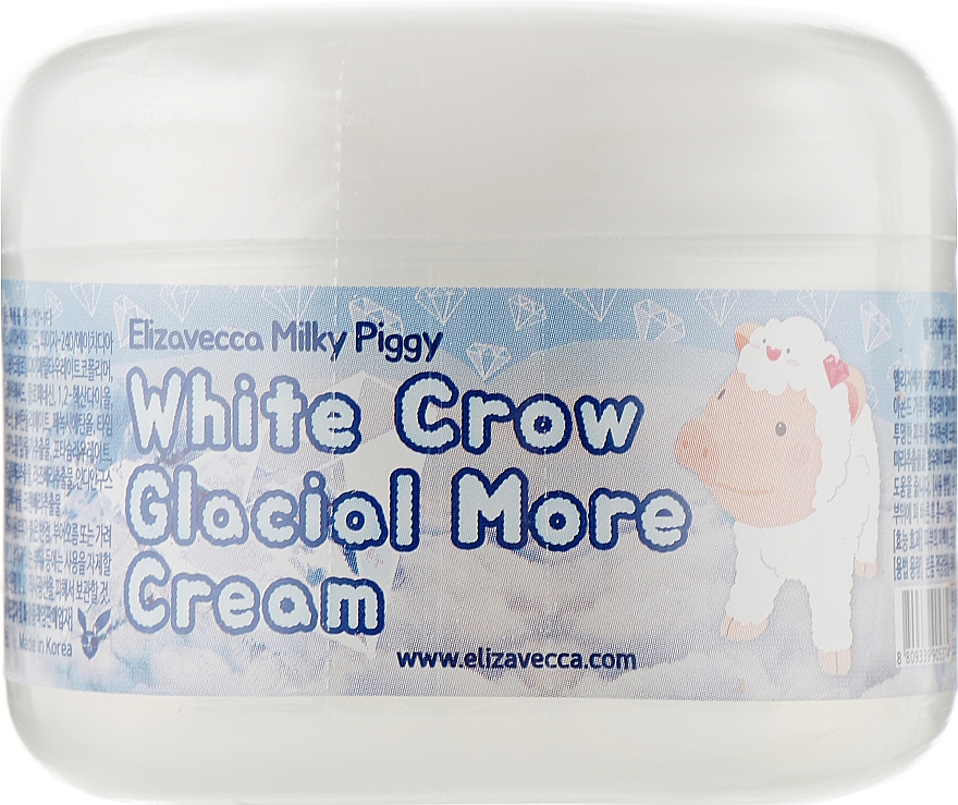 Aufhellende und feuchtigkeitsspendende Anti-Falten Gesichtscreme - Elizavecca Face Care Milky Piggy White Crow Glacial More Cream — Foto N2