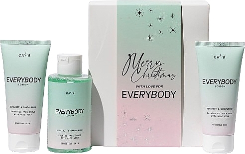 Gesichtspflegeset - Everybody Calm Christmas Gift Box (Gesichtstoner 125ml + Gesichtsmaske 50ml + Gesichtspeeling 50ml) — Bild N1