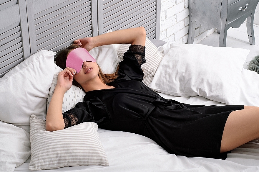 Schlafmaske Soft Touch rosa (20 x 8 cm) - MAKEUP — Bild N2