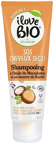 Haarshampoo mit Macadamiaöl und Sheabutter - I love Bio Macadamia Oil & Shea Butter Shampoo — Bild N1