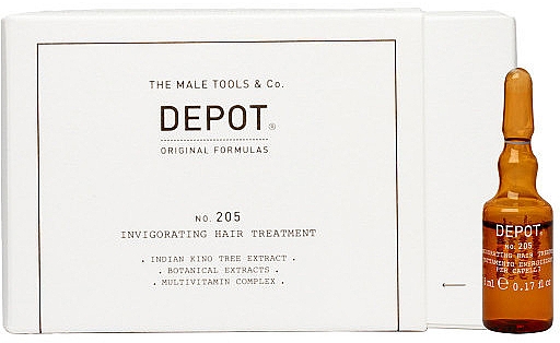 Stärkungskomplex gegen Haarausfall in Ampullen - Depot 205 Invigorating Hair Treatment — Bild N1
