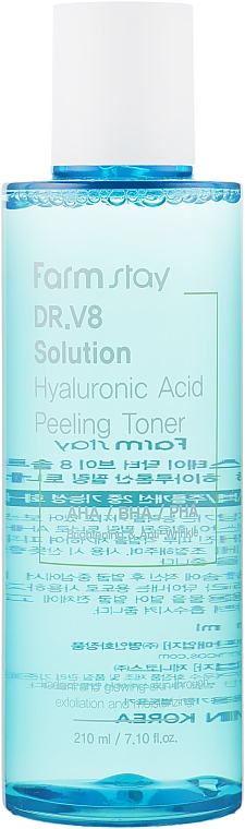 Peeling-Toner mit Säurekomplex - FarmStay Dr.V8 Solution Hyaluronic Acid Peeling Toner — Bild N2