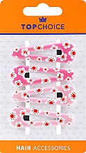 Düfte, Parfümerie und Kosmetik Klick-Klack Haarspange 23231 4 St. rosa mit Blumen - Top Choice